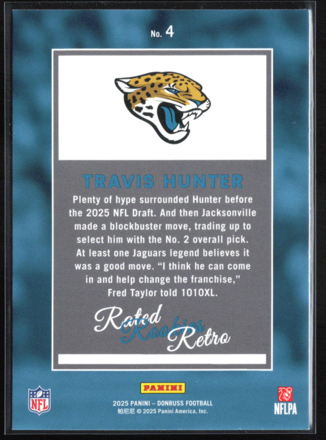 Travis Hunter RC Rated Rookies Retro