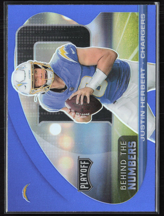 Justin Herbert Blue Prizm 2021 Panini Playoff