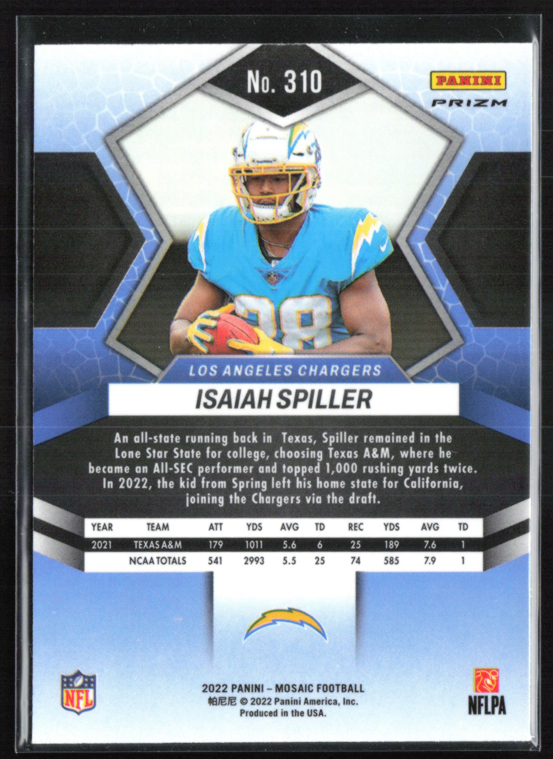 Isaiah Spiller RC Mosaic Prizm