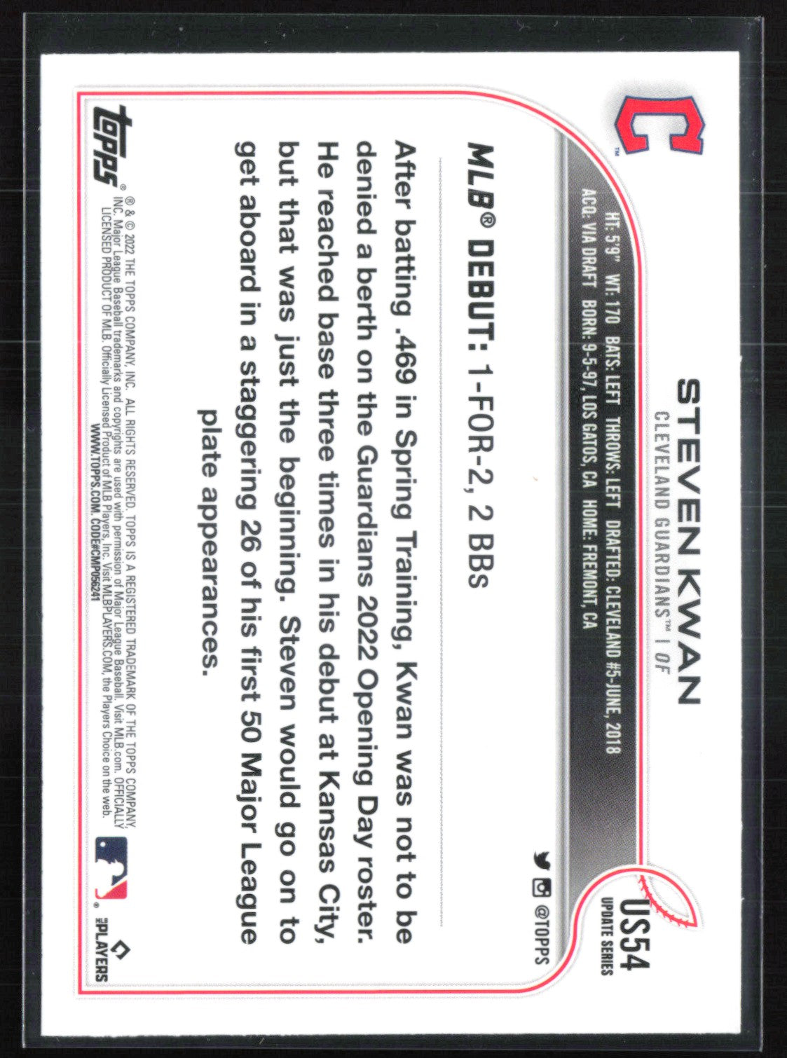 Steven Kwan RC