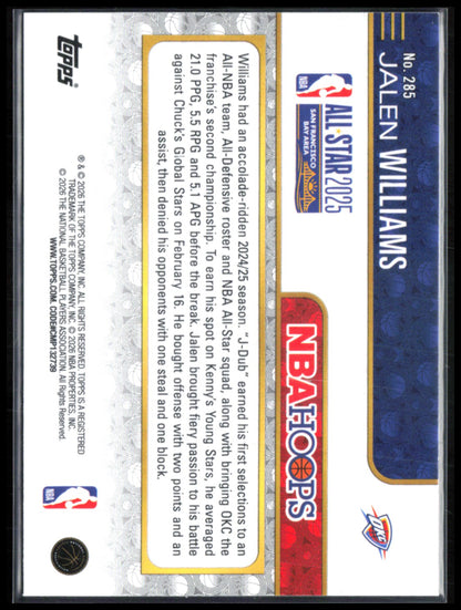 Jalen Williams Basketball Parallel