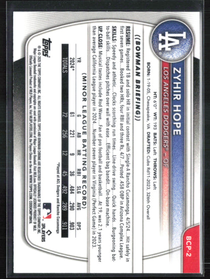Zyhir Hope Prospects