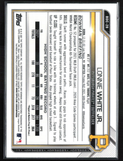 Lonnie White Jr. 1st Bowman B&W Raywave