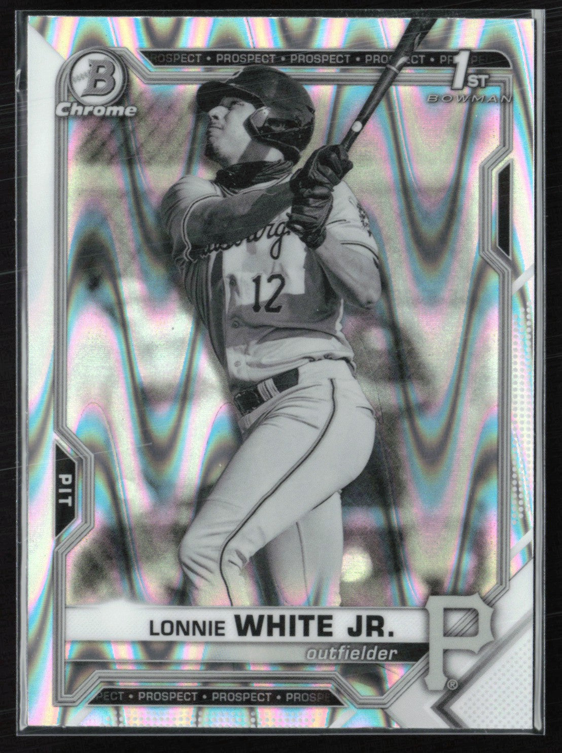 Lonnie White Jr. 1st Bowman B&W Raywave
