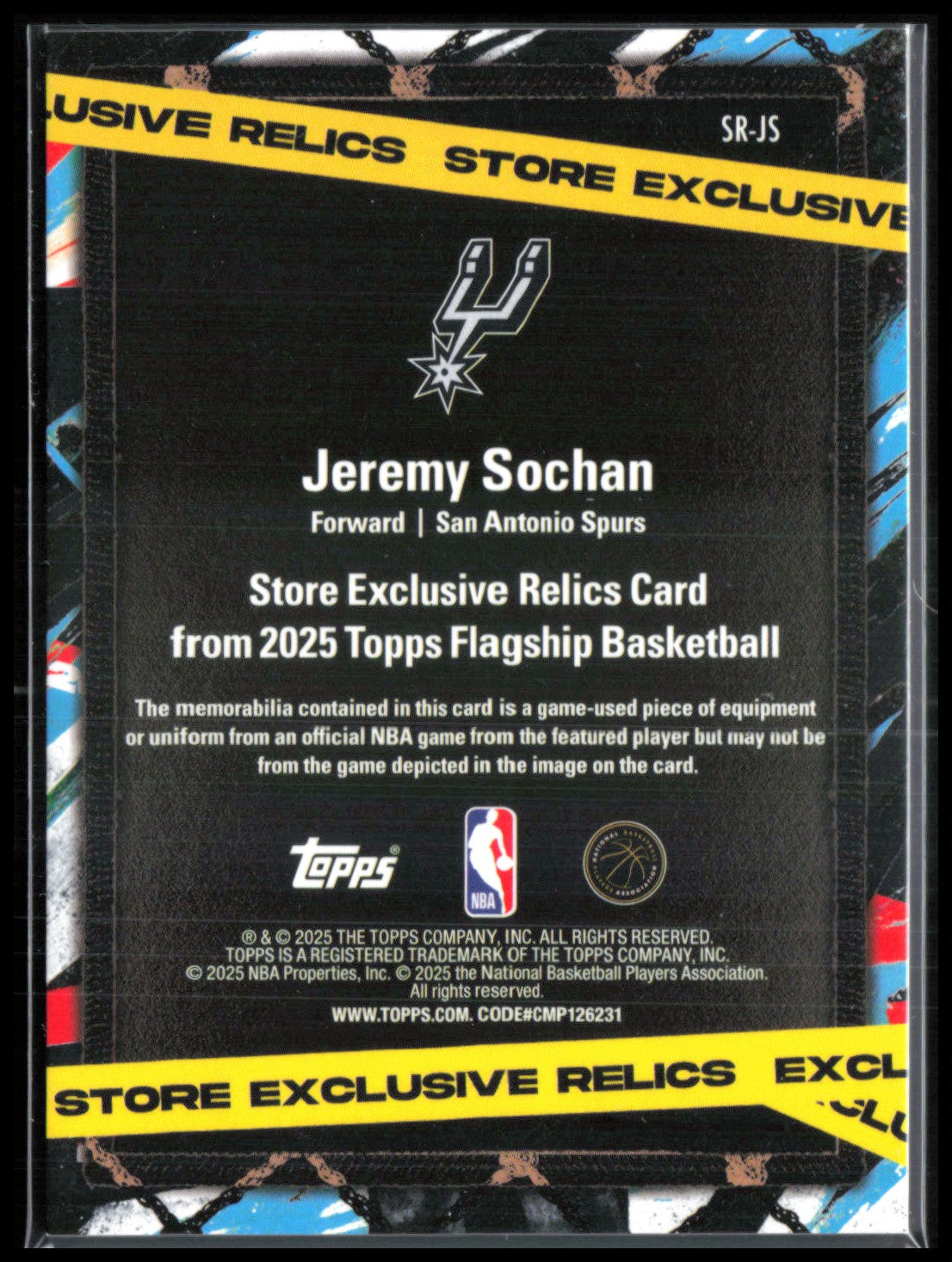Jeremy Sochan Game-Used Relics