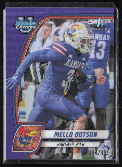 Mello Dotson 1st Bowman /399 Purple