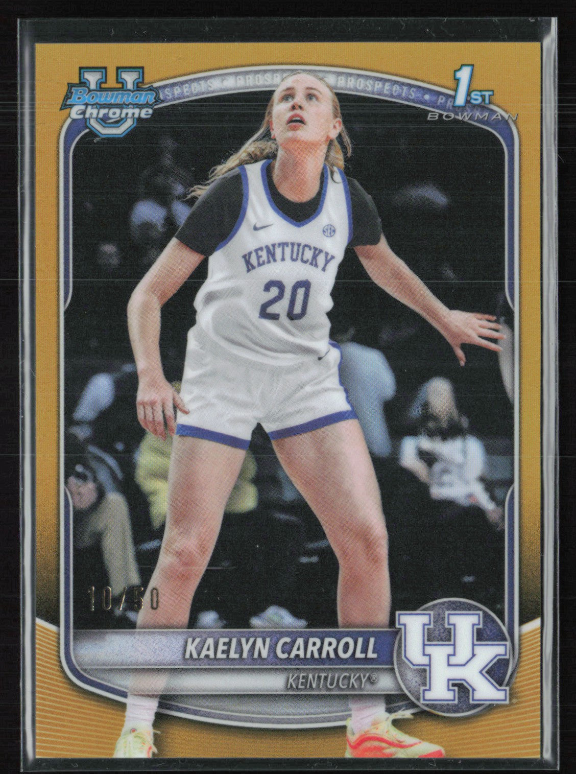 Kaelyn Carroll 1st Bowman /50 Gold Refractor Prospects