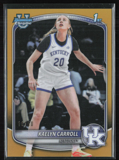Kaelyn Carroll 1st Bowman /50 Gold Refractor Prospects