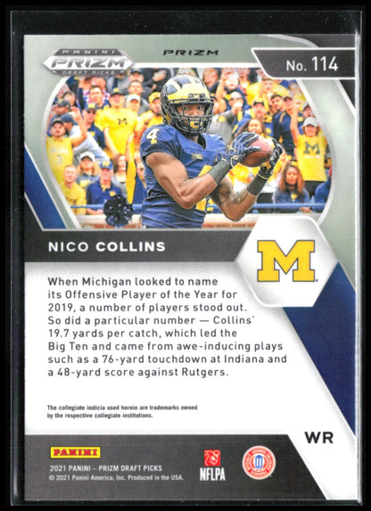 Nico Collins RC Green Prizm Draft