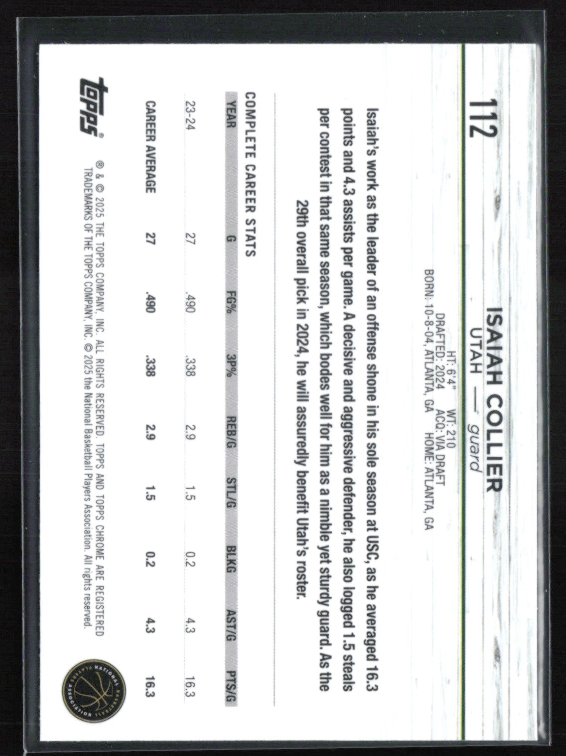 Isaiah Collier RC