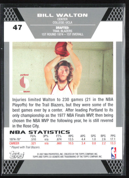 Bill Walton 2007 Topps Co-Signers