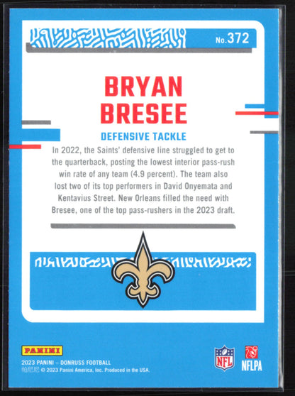 Bryan Bresee RC No Name Front Holofoil