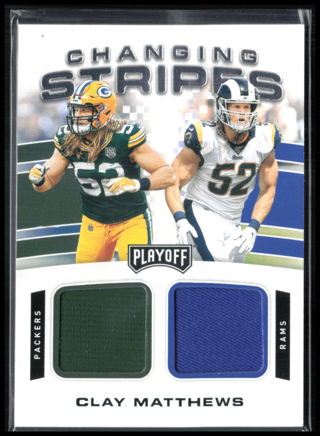 Clay Matthews Dual Player-Worn Relic Changing Stripes