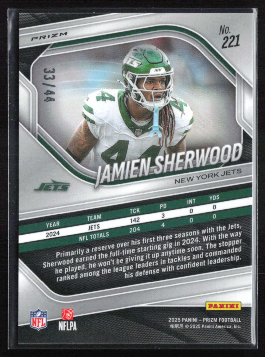 Jamien Sherwood Yellow Red /44 2025 Prizm