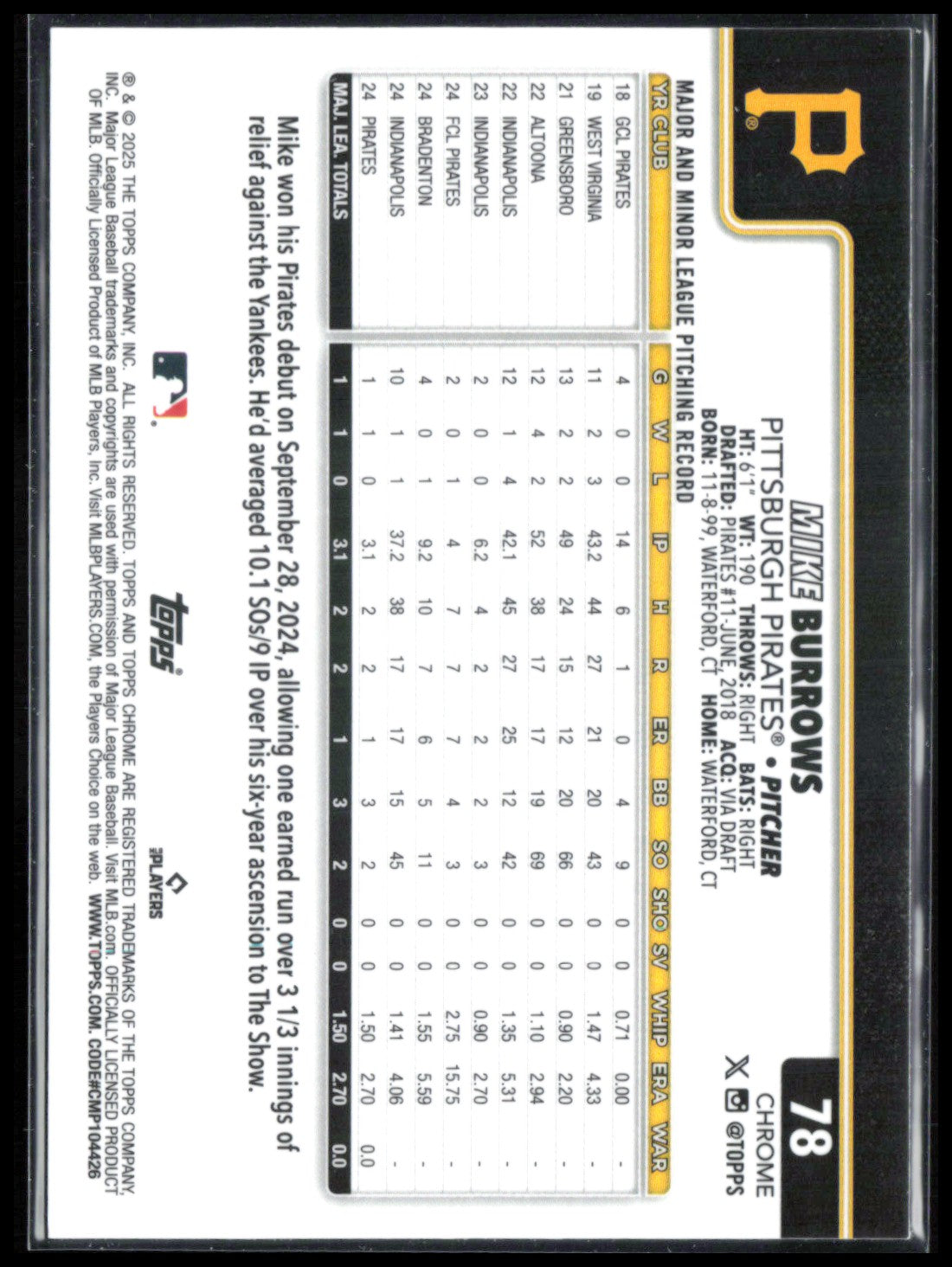 Mike Burrows RC Purple /250