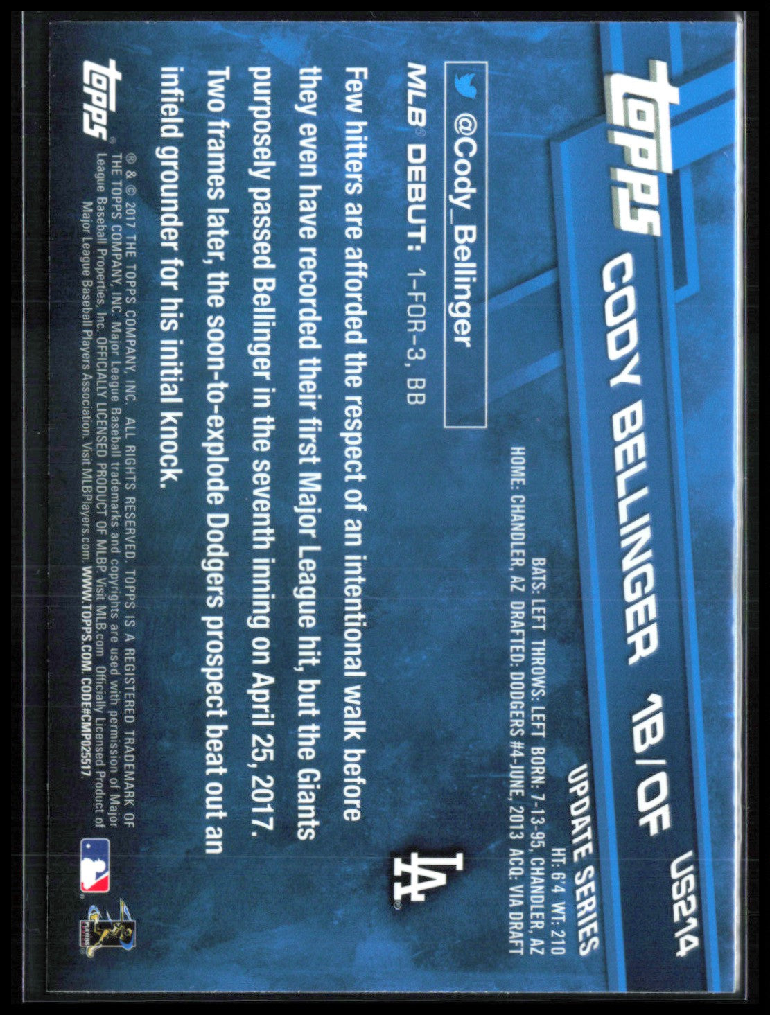 Cody Bellinger RC Debut