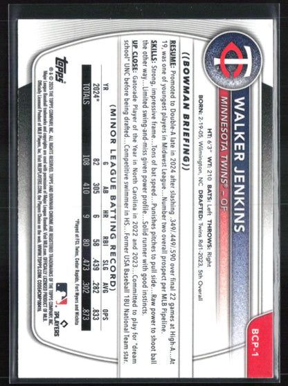 Walker Jenkins Prospects