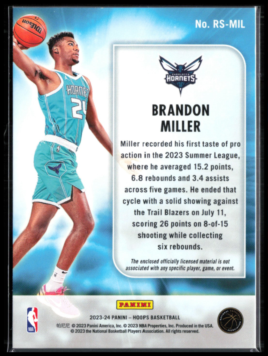 Brandon Miller RC Mem Rise n Shine