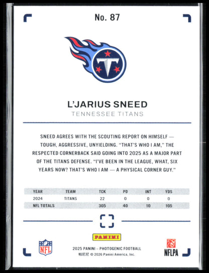 L'Jarius Sneed /125 Red