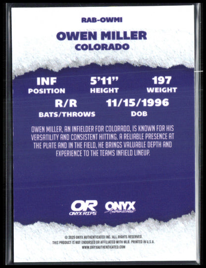 Owen Miller Auto Onyx Rips