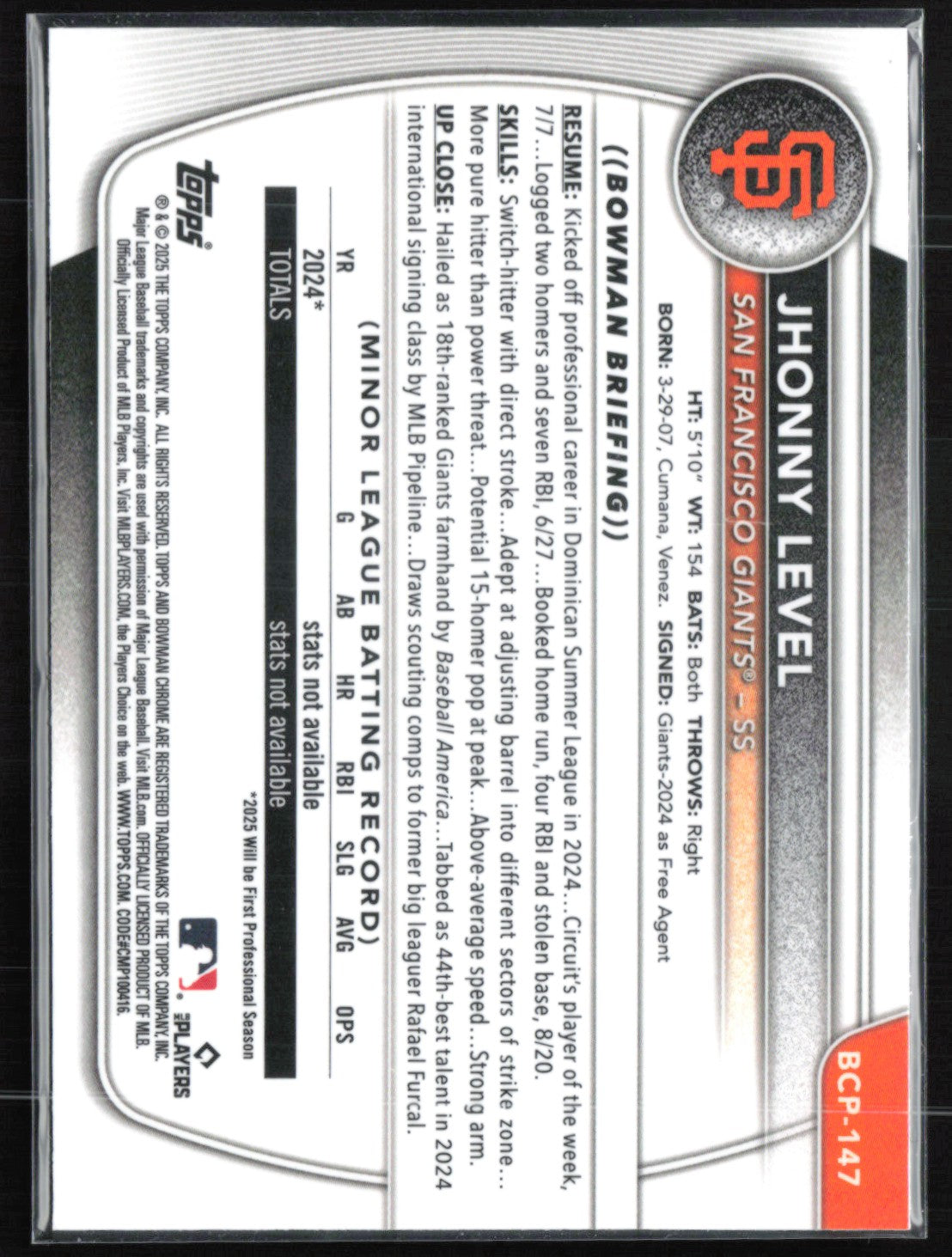 Jhonny Level 1st Bowman