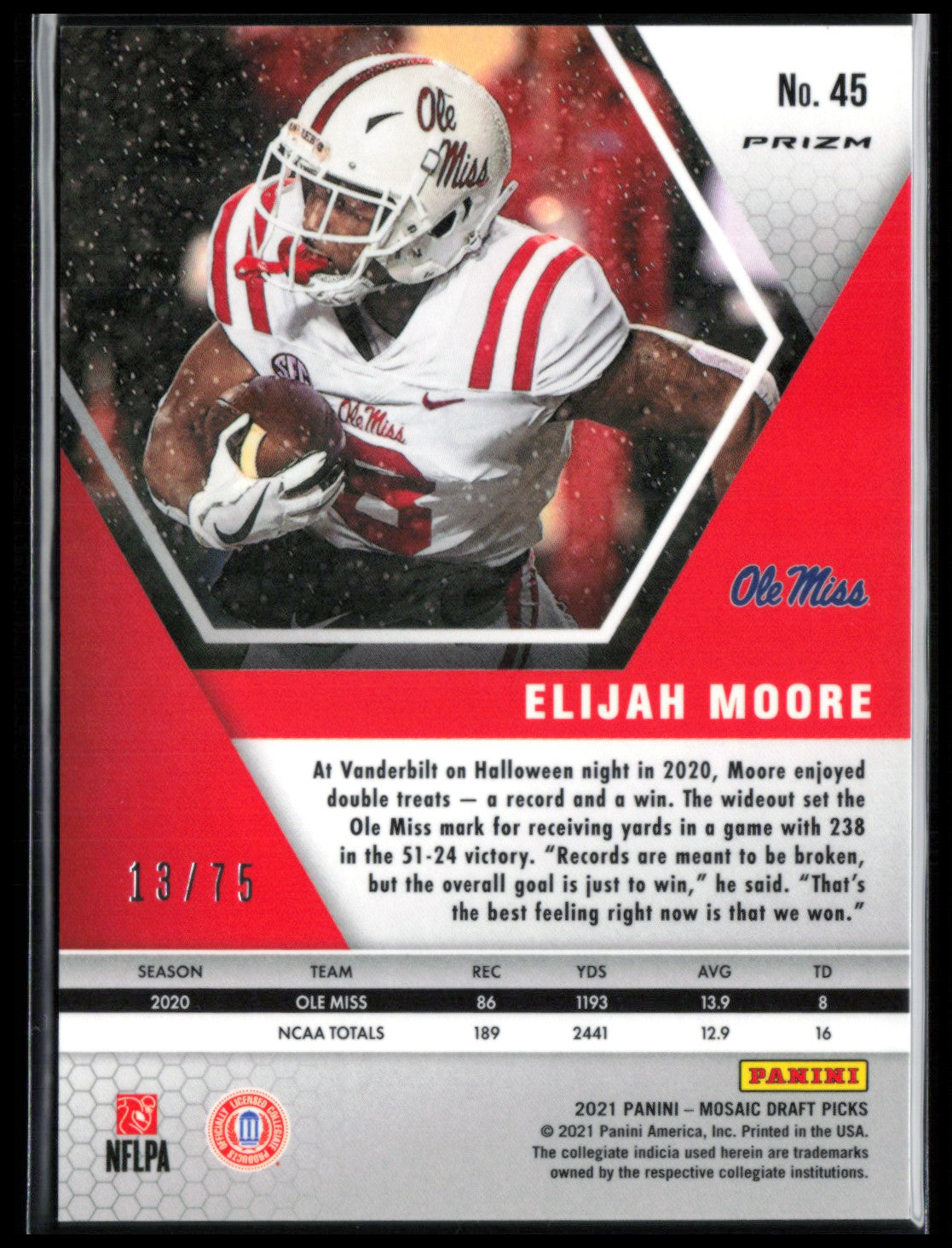 Elijah Moore RC Blue Mosaic /75