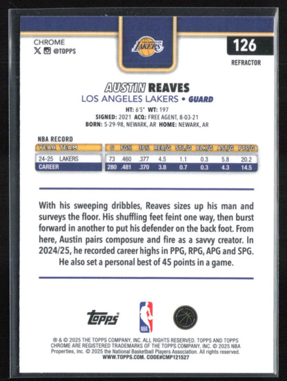 Austin Reaves Refractor