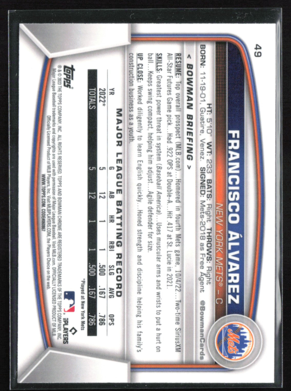 Francisco Alvarez RC Mojo