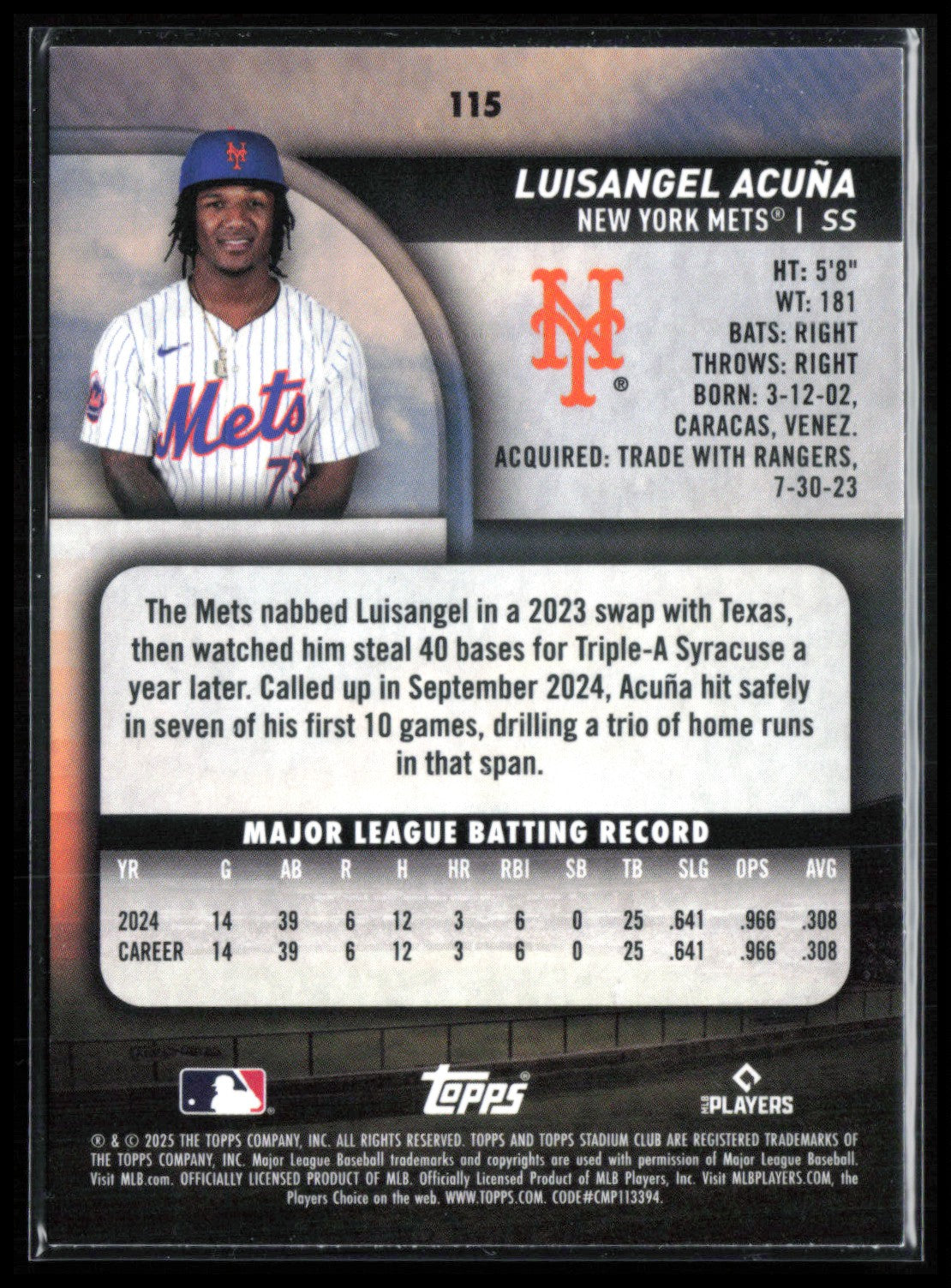 Luisangel Acuna RC