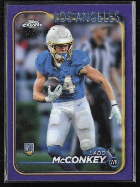 Ladd McConkey RC Purple Refractor /275 2024 Topps Chrome