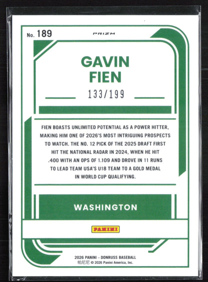 Gavin Fien Rated Prospect Orange Holo /199