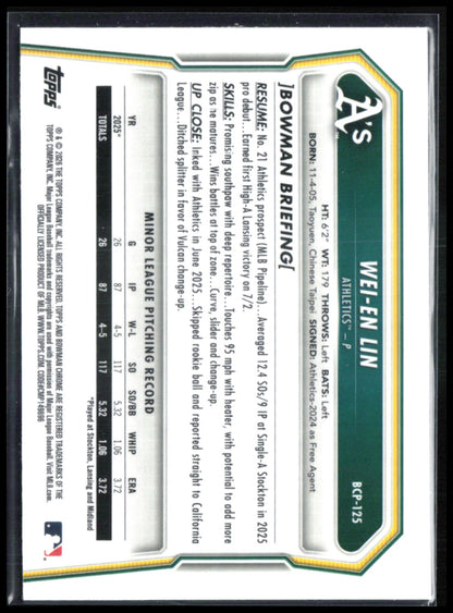 Wei-En Lin 1st Bowman Mojo