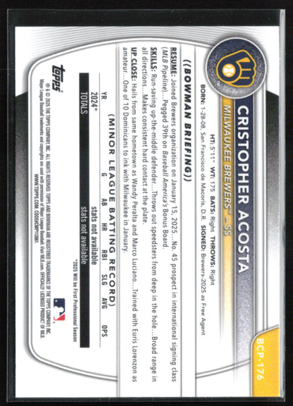 Cristopher Acosta 1st Bowman