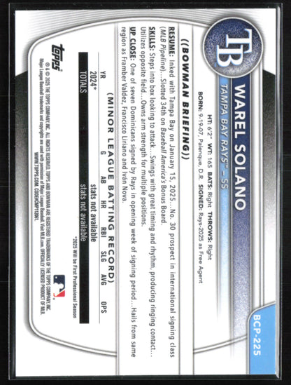 Warel Solano 1st Bowman Geometric /499