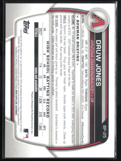 Druw Jones 1st Bowman