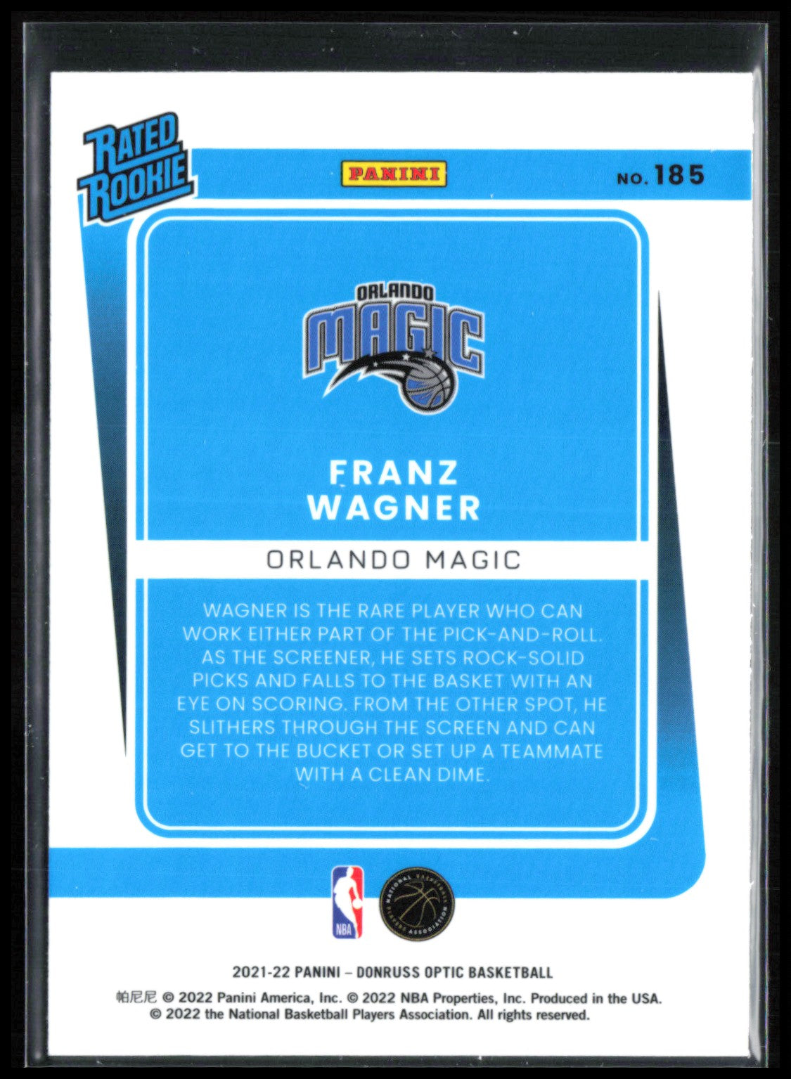 Franz Wagner RC Rated Rookie