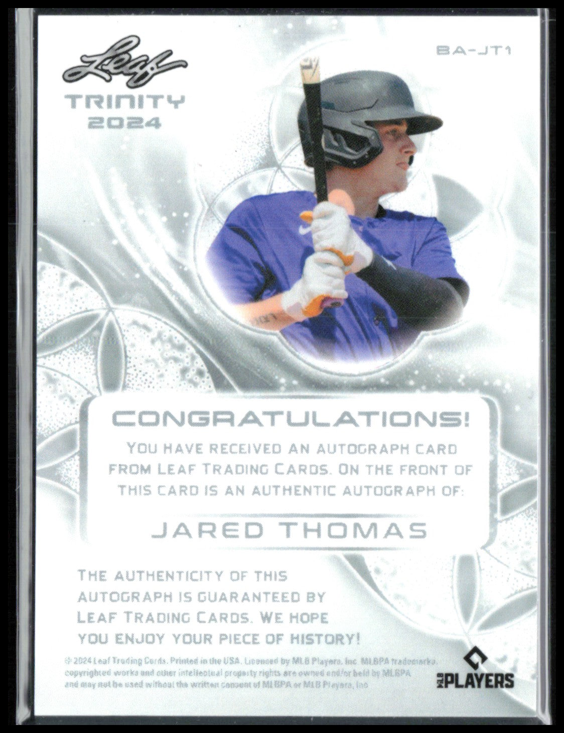 Jared Thomas Auto /99 2024 Leaf Trinity