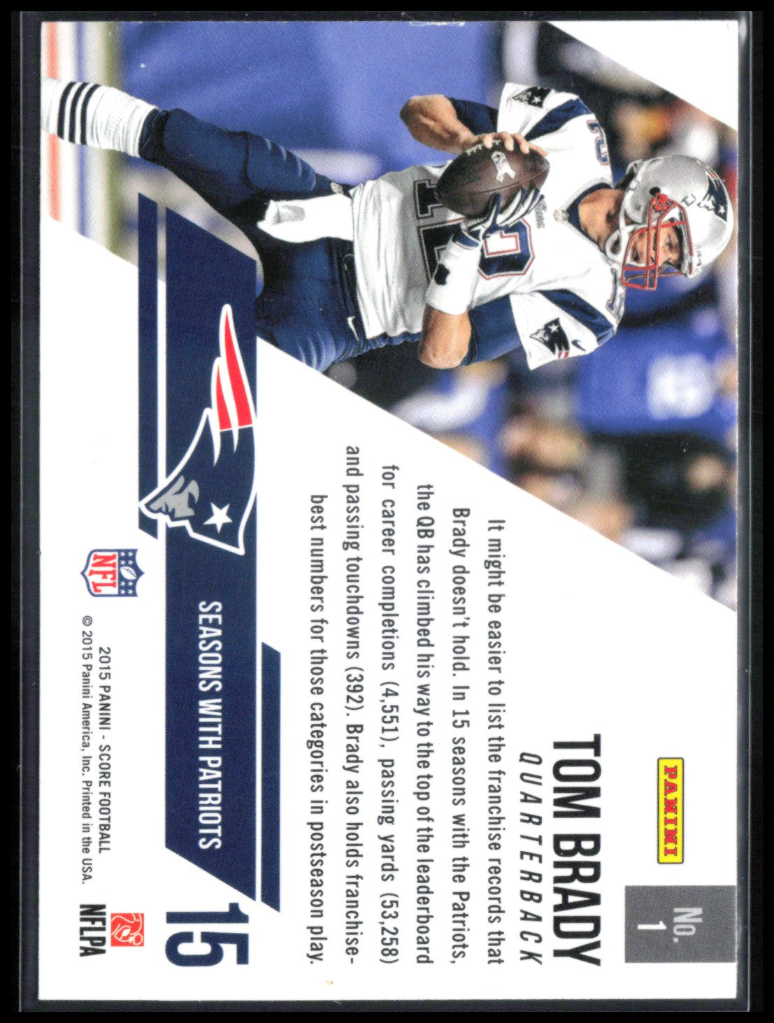 Tom Brady 2015 Panini Score