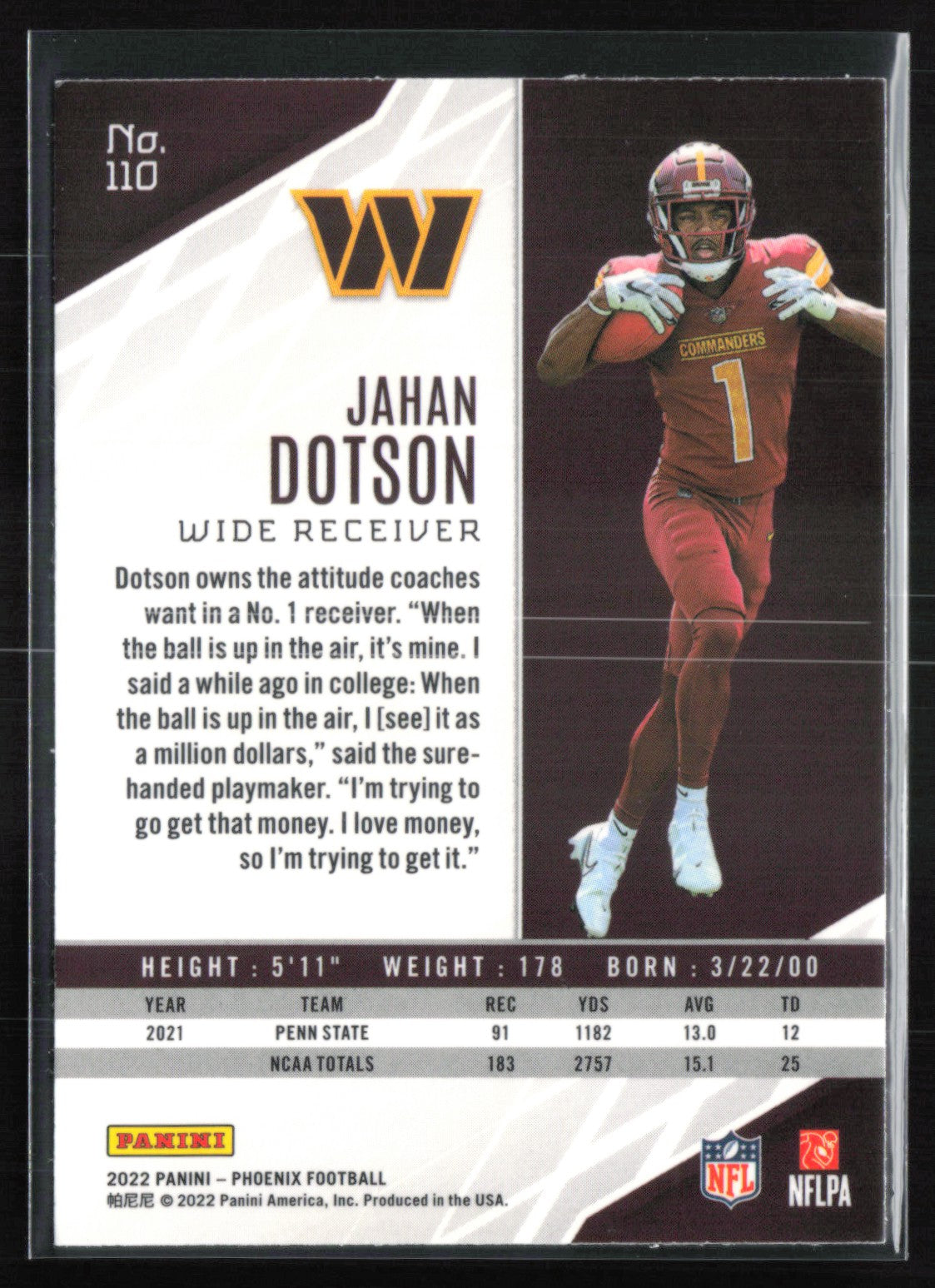 Jahan Dotson RC Laser
