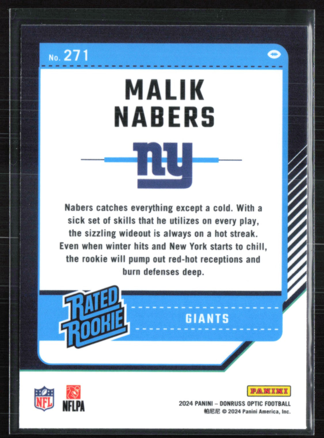 Malik Nabers RC Optic Rated Rookie