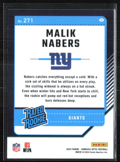 Malik Nabers RC Optic Rated Rookie