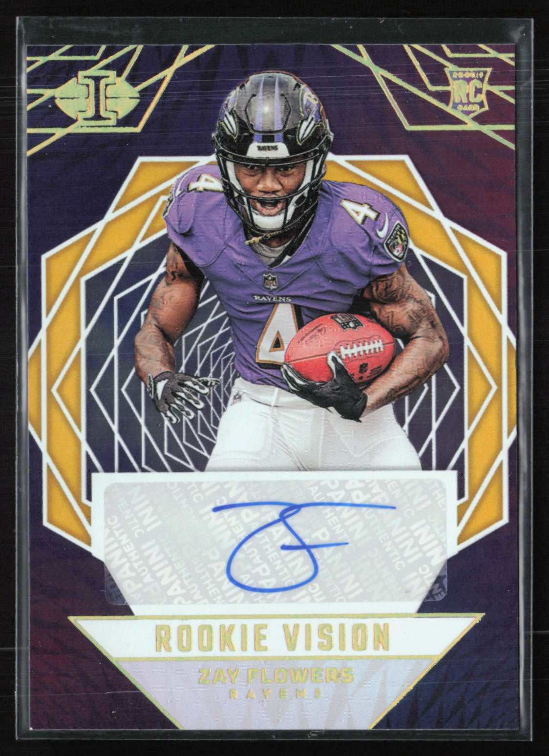 Zay Flowers RC Auto /25 2023 Panini Illusions Rookie Vision