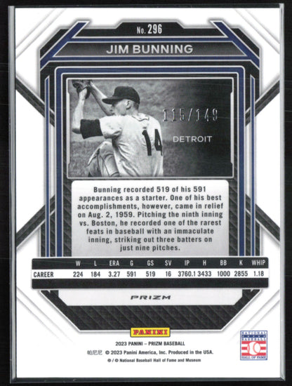 Jim Bunning Blue Prizm /149