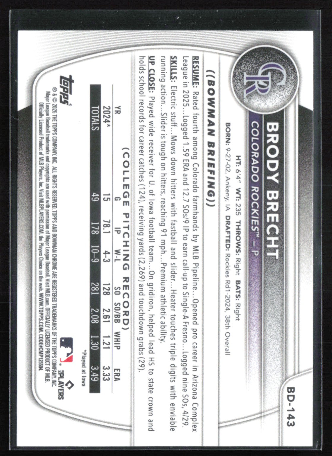 Brody Brecht Blue /150