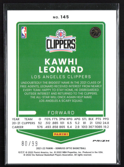 Kawhi Leonard Red Holo /99