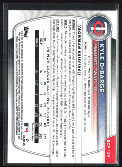 Kyle DeBarge 1st Bowman