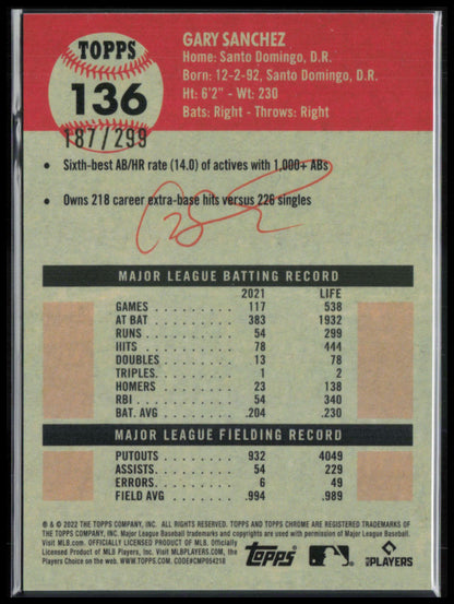 Gary Sanchez Aqua Lava /299