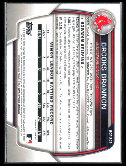 Brooks Brannon 1st Bowman Mojo