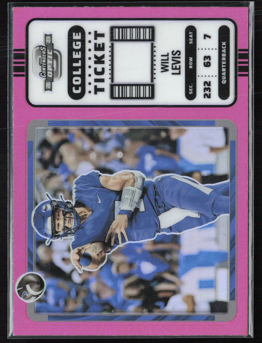 Will Levis Pink Holo College Ticket