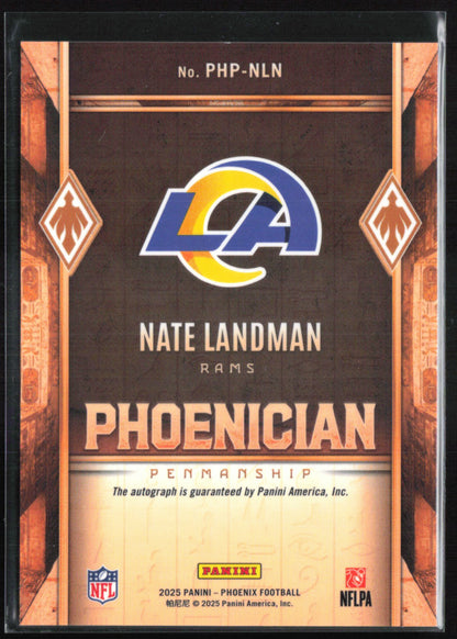 Nate Landman Auto Phoenician Penmanship